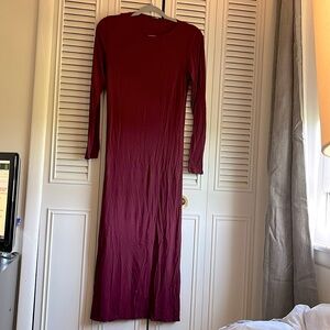 Fashion Nova burgundy dress